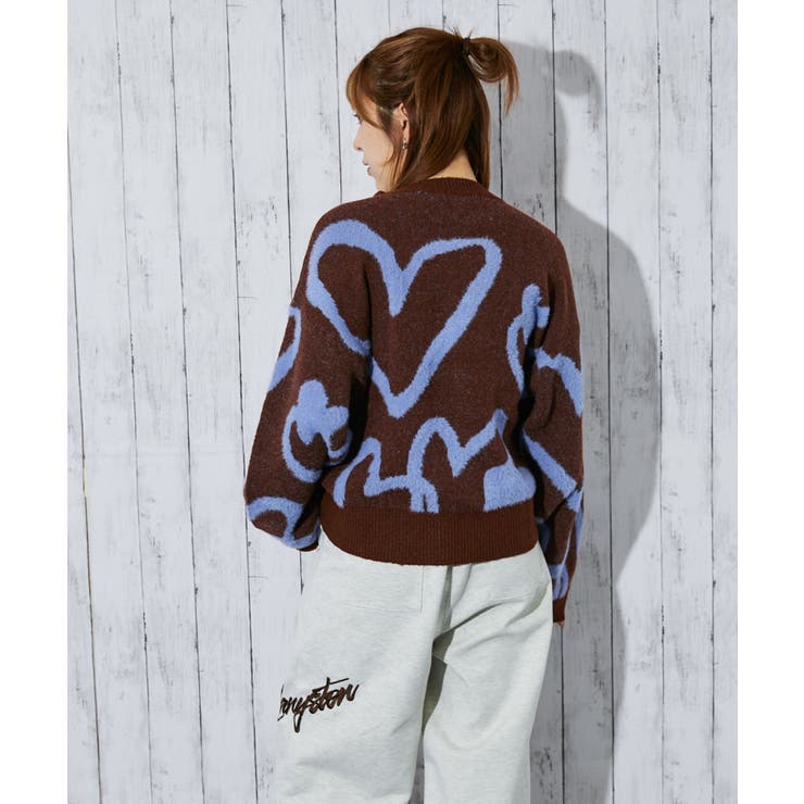 《ハートライン×起毛タッチ》レディース ニットプルオーバー ゆるシルエット | GORGE  | 詳細画像13 