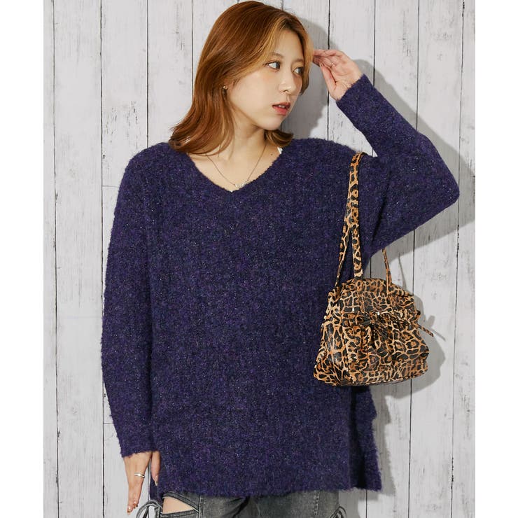 《バックリボン×ブークレ》レディース チュニックニット ふんわり長丈 秋冬 | GORGE  | 詳細画像5 