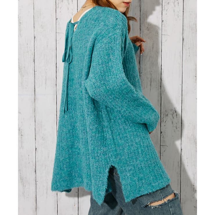 《バックリボン×ブークレ》レディース チュニックニット ふんわり長丈 秋冬 | GORGE  | 詳細画像15 