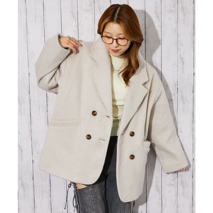 《ふんわりシャギー質感》レディース ハーフコート あったかアウター 秋冬 | GORGE  | 詳細画像6 