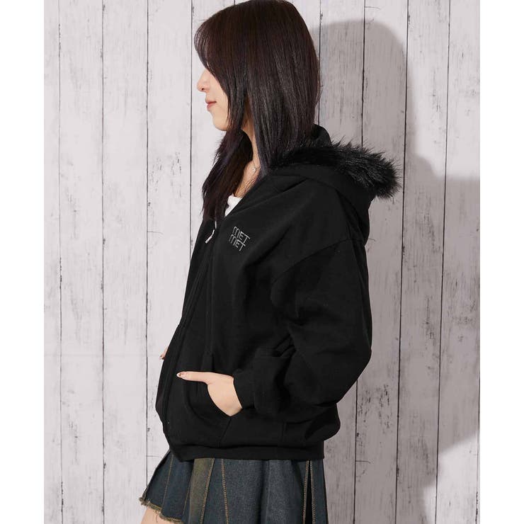 《ファーフード×裏起毛》レディース ジップパーカー カジュアル 秋冬 | GORGE  | 詳細画像8 