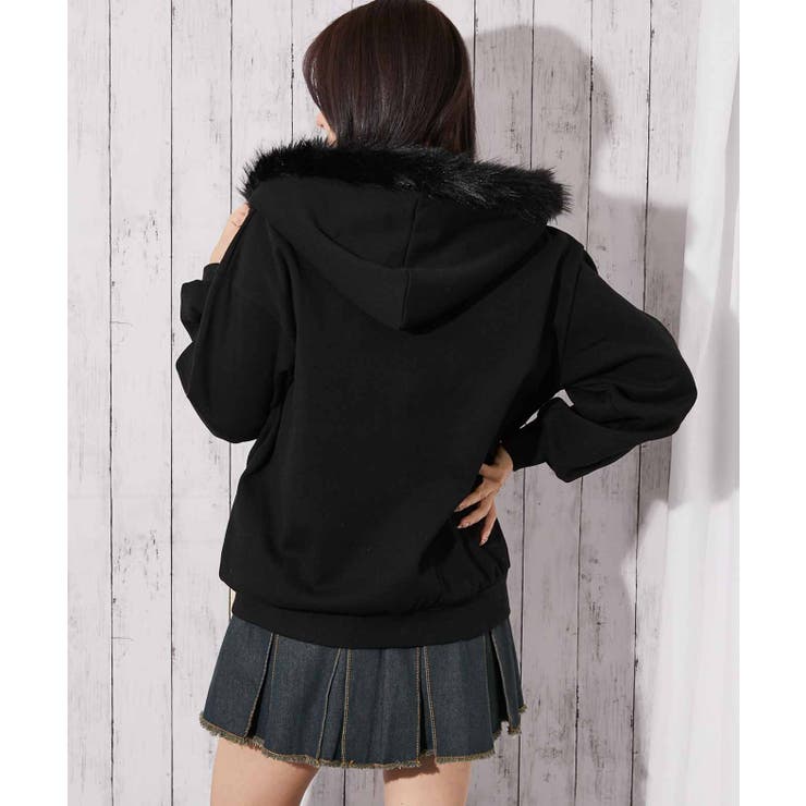 《ファーフード×裏起毛》レディース ジップパーカー カジュアル 秋冬 | GORGE  | 詳細画像9 