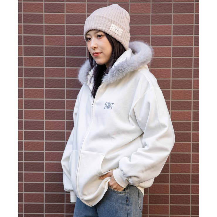 《ファーフード×裏起毛》レディース ジップパーカー カジュアル 秋冬 | GORGE  | 詳細画像5 