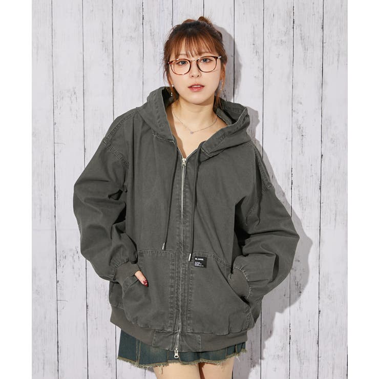 《ツイル素材×ビッグフード》フード付きＺＩＰジャケット／秋冬春／全３色 | GORGE  | 詳細画像8 