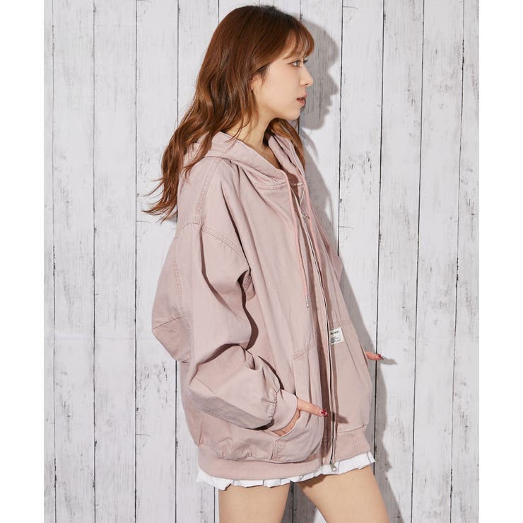 《ツイル素材×ビッグフード》フード付きＺＩＰジャケット／秋冬春／全３色 | GORGE  | 詳細画像12 