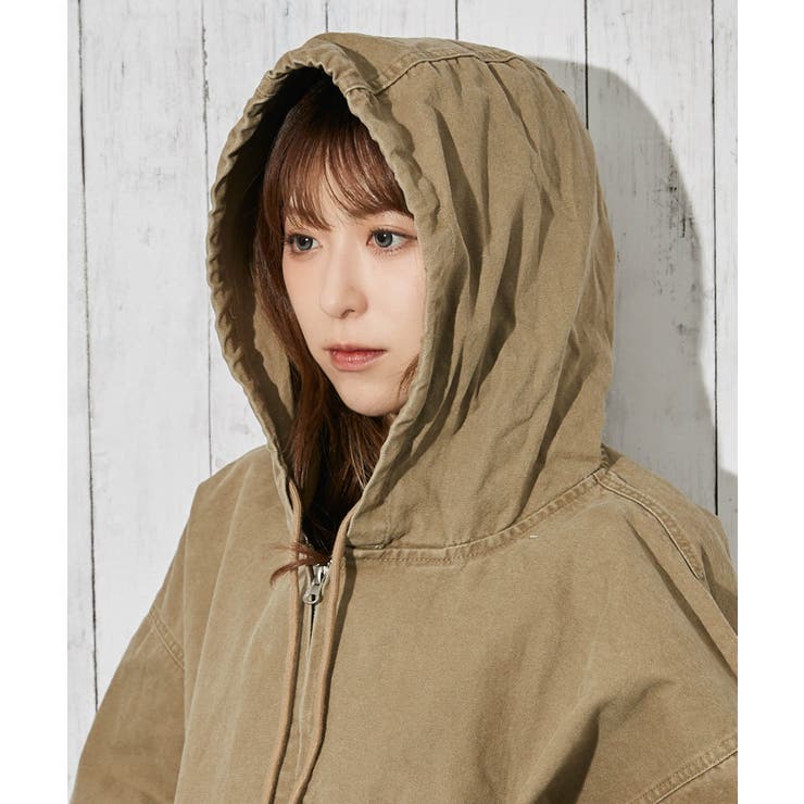 《ツイル素材×ビッグフード》フード付きＺＩＰジャケット／秋冬春／全３色 | GORGE  | 詳細画像6 