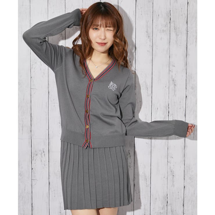 グレー | 《配色ライン》ニットセットアップ／秋冬春／全３色 | GORGE 