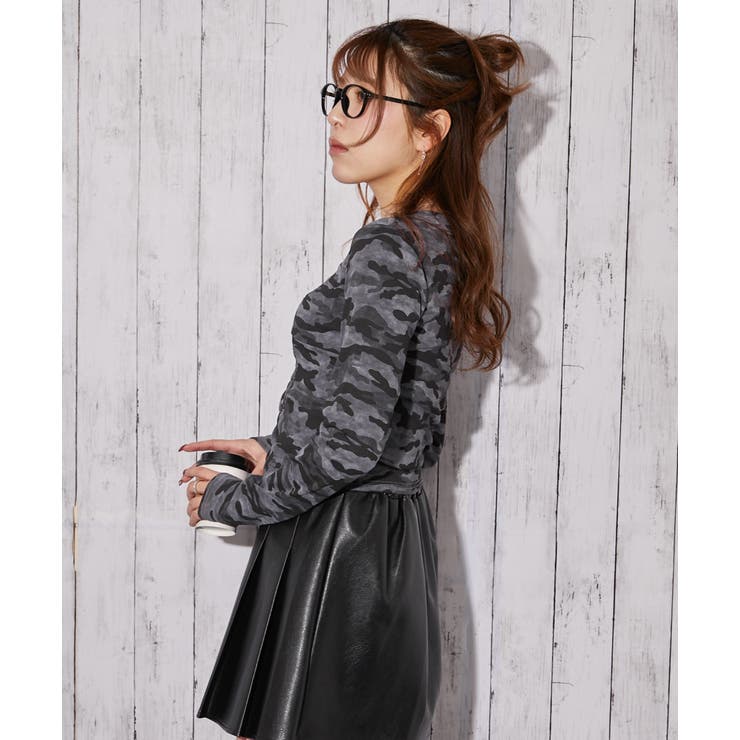 《編み上げ×迷彩柄》レースアップトップス／秋冬春 | GORGE  | 詳細画像6 