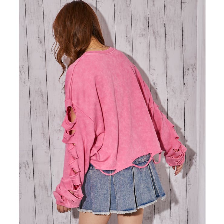 《ダメージ・ロゴエンボス》トレーナー／カジュアル×ストリート／春秋／全２色 | GORGE  | 詳細画像5 