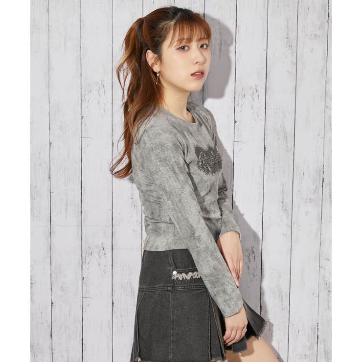 《ムラ染め×アシンメトリー》カットソー／秋冬春／全３色 | GORGE  | 詳細画像12 