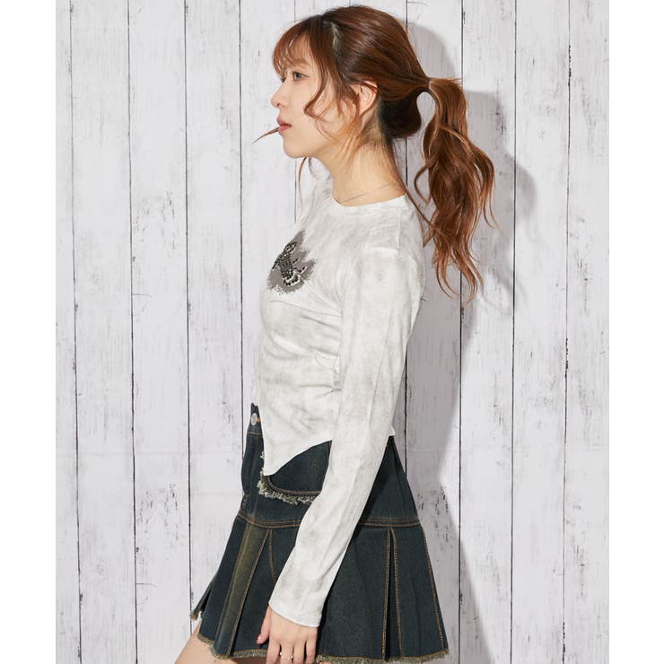 《ムラ染め×アシンメトリー》カットソー／秋冬春／全３色 | GORGE  | 詳細画像3 