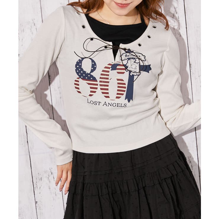 オフホワイト | 《ホルターネック・フラッグロゴ》カットソー／ストリート×Ｙ２Ｋ／春夏秋／全２色 | GORGE 