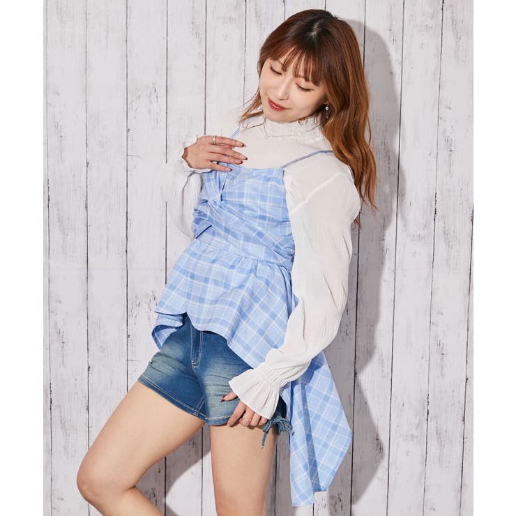 《チェック柄×リボンデザイン》キャミソール／春夏／全３色 | GORGE  | 詳細画像9 