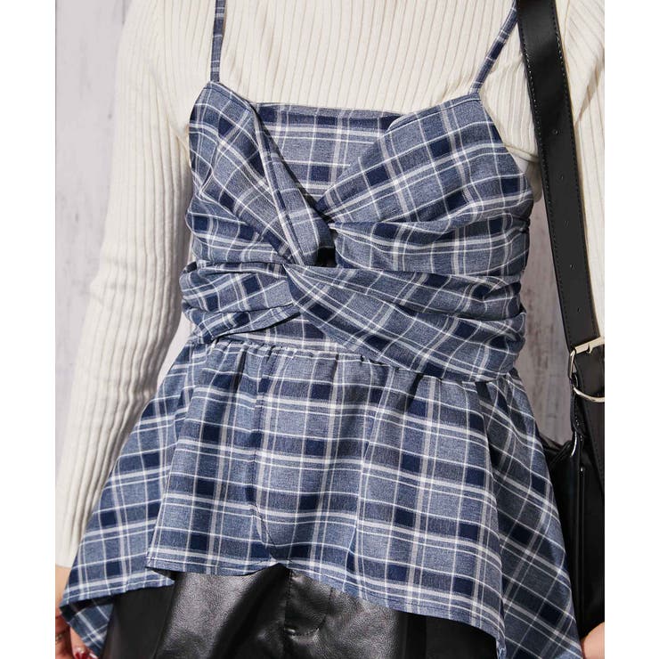 《チェック柄×リボンデザイン》キャミソール／春夏／全３色 | GORGE  | 詳細画像5 