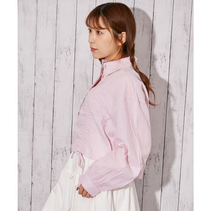 《ダブルドロスト・ストライプ》シャツ／フェミニン×Ｙ２Ｋ／春夏／全３色 | GORGE  | 詳細画像7 
