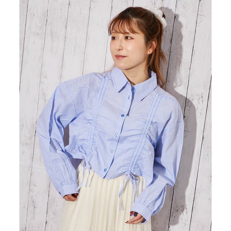 《ダブルドロスト・ストライプ》シャツ／フェミニン×Ｙ２Ｋ／春夏／全３色 | GORGE  | 詳細画像9 