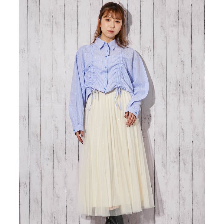 《ダブルドロスト・ストライプ》シャツ／フェミニン×Ｙ２Ｋ／春夏／全３色 | GORGE  | 詳細画像10 