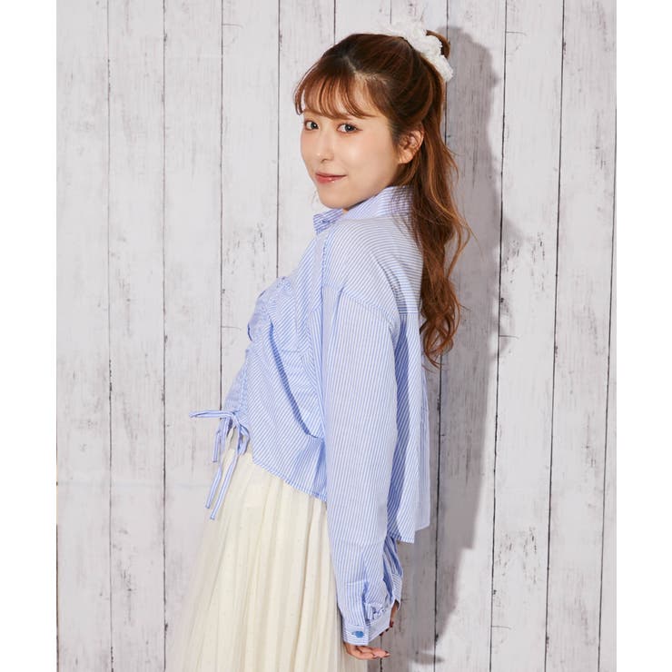 《ダブルドロスト・ストライプ》シャツ／フェミニン×Ｙ２Ｋ／春夏／全３色 | GORGE  | 詳細画像11 