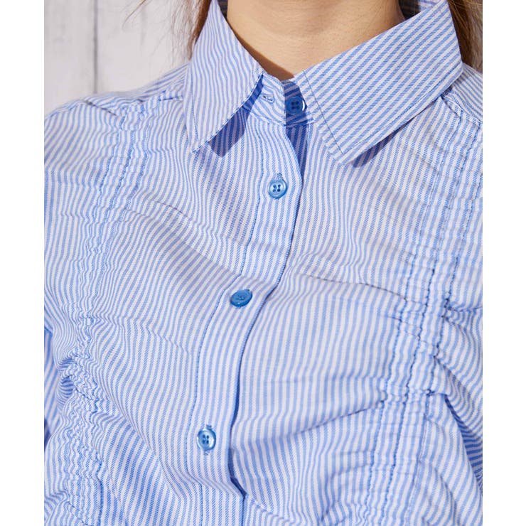 《ダブルドロスト・ストライプ》シャツ／フェミニン×Ｙ２Ｋ／春夏／全３色 | GORGE  | 詳細画像14 