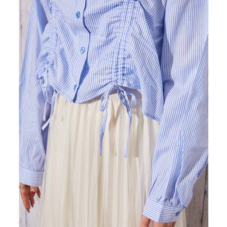 《ダブルドロスト・ストライプ》シャツ／フェミニン×Ｙ２Ｋ／春夏／全３色 | GORGE  | 詳細画像15 