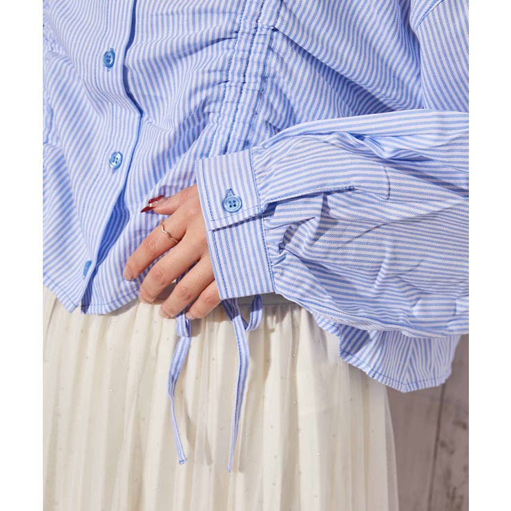 《ダブルドロスト・ストライプ》シャツ／フェミニン×Ｙ２Ｋ／春夏／全３色 | GORGE  | 詳細画像16 