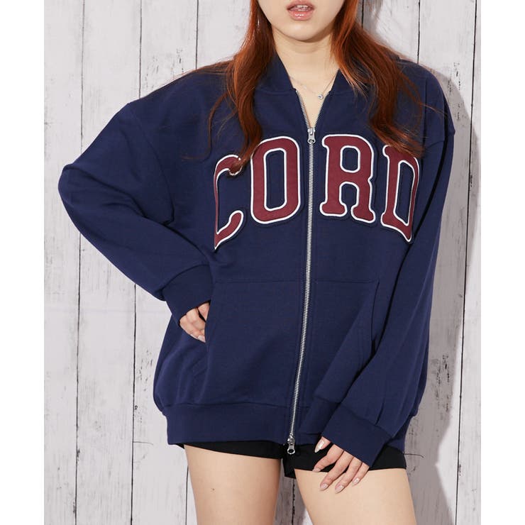 ネイビー | 《ツイル刺繍 タタキ付け》パーカー／カジュアル×ストリート／春秋／全３色 | GORGE 