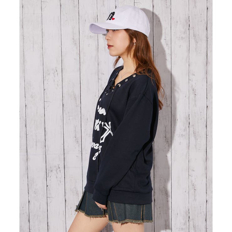 《編み上げデザイン×裏毛素材》トレーナー／秋冬春／全３色 | GORGE  | 詳細画像7 