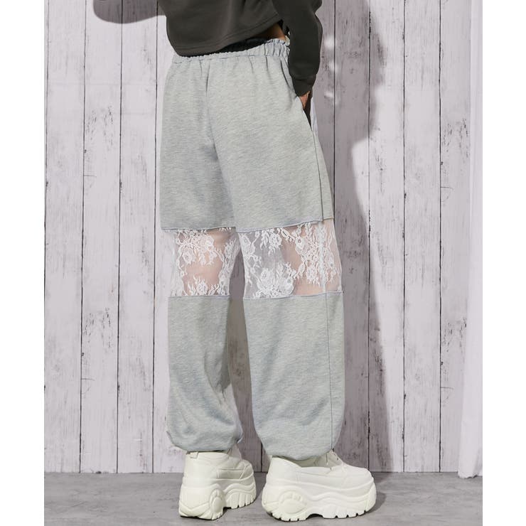 《レース切り替え×裏毛素材》スウェットパンツ／秋冬春 | GORGE  | 詳細画像8 