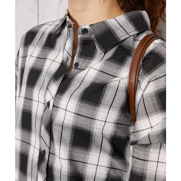 《インナー付き 綿シアーチェック》シャツ カジュアル×ナチュラル | GORGE  | 詳細画像9 