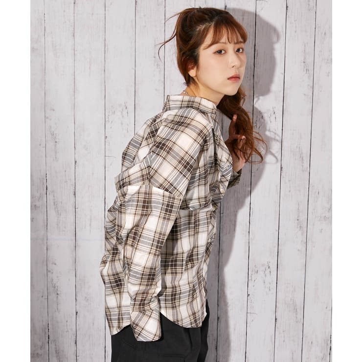 《インナー付き 綿シアーチェック》シャツ カジュアル×ナチュラル | GORGE  | 詳細画像10 