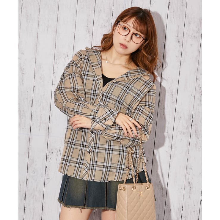 《インナー付き 綿シアーチェック》シャツ カジュアル×ナチュラル | GORGE  | 詳細画像1 