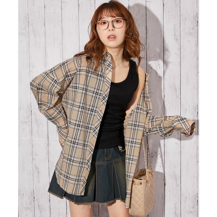 《インナー付き 綿シアーチェック》シャツ カジュアル×ナチュラル | GORGE  | 詳細画像3 