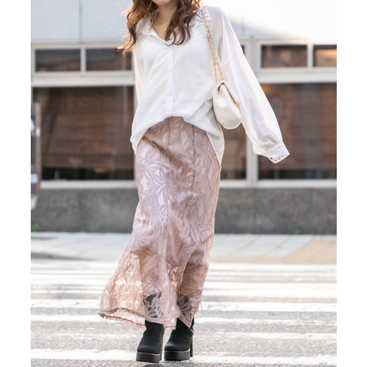 《総レース×マーメイド》ロングスカート きれいめ フェミニン 春◎ | GORGE  | 詳細画像1 