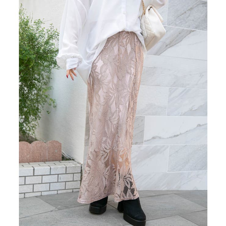 《総レース×マーメイド》ロングスカート きれいめ フェミニン 春◎ | GORGE  | 詳細画像3 