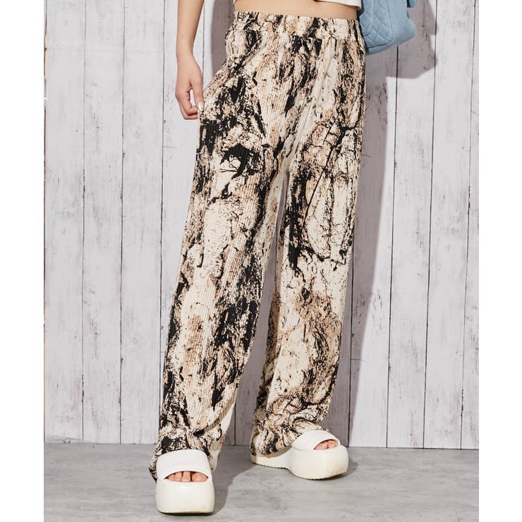 《プリーツ イージー》柄ワイドパンツ／モードカジュアル／オールシーズン／全５色 | GORGE  | 詳細画像1 