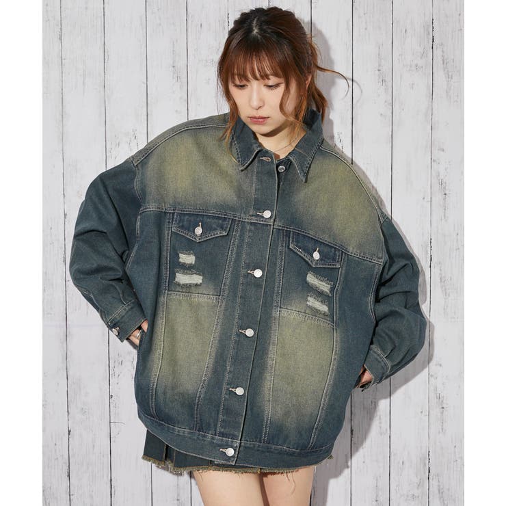 オーバーダイ | 《オーバーダイ×ダメージ加工》ＢＩＧデニムジャケット／オールシーズン／全２色 | GORGE 