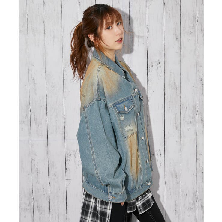 《オーバーダイ×ダメージ加工》ＢＩＧデニムジャケット／オールシーズン／全２色 | GORGE  | 詳細画像3 