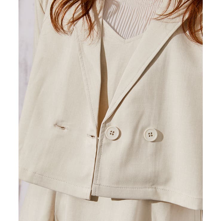 《麻調 ワンピース＆ショートジャケット》セットアップ キレイめ×フェミニン | GORGE  | 詳細画像9 