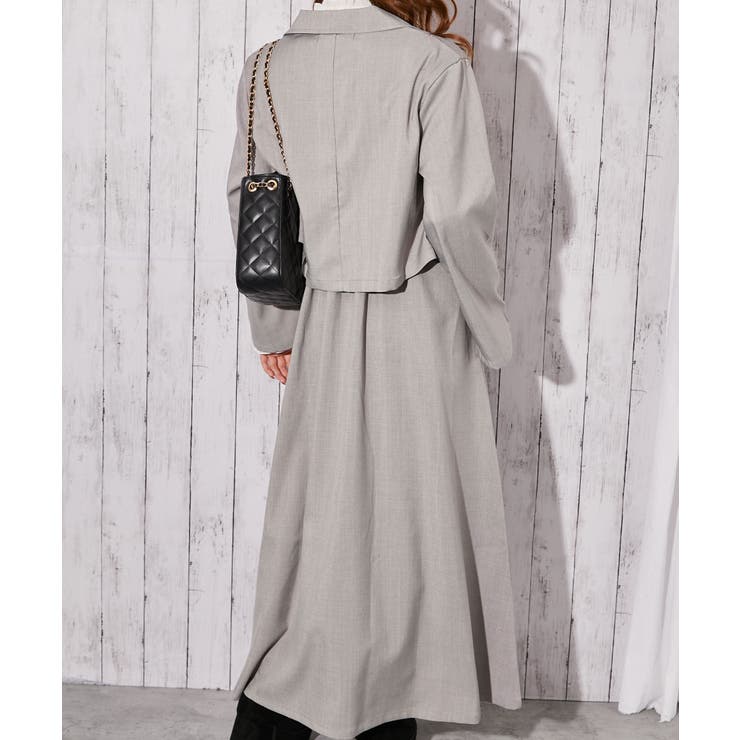 《麻調 ワンピース＆ショートジャケット》セットアップ キレイめ×フェミニン | GORGE  | 詳細画像18 