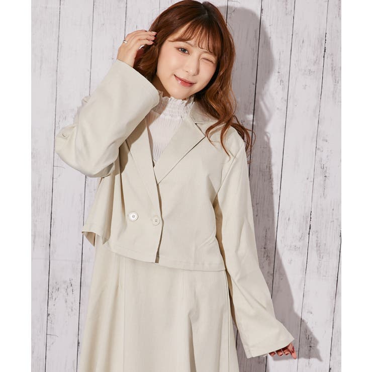 《麻調 ワンピース＆ショートジャケット》セットアップ キレイめ×フェミニン | GORGE  | 詳細画像5 