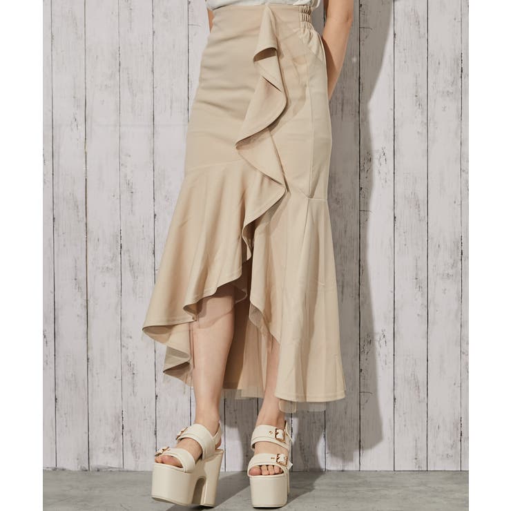 《ラッフルフリル》ロングスカート／フェミニン／春夏秋／全２色 | GORGE  | 詳細画像1 