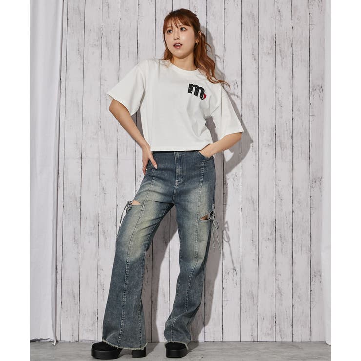 《ハートロゴ刺繍》Ｔシャツ／ストリート×フェミニン／春夏／全３色 | GORGE  | 詳細画像2 