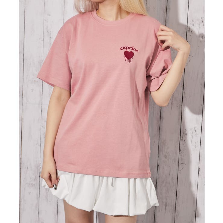 《ワンポイントハート刺繍》Ｔシャツ／カジュアル×Ｙ２Ｋ／春夏／全４色 | GORGE  | 詳細画像1 