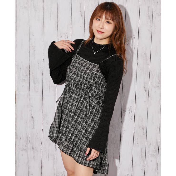 《チェック柄×ドロスト仕様》キャミソール／春夏／２色 | GORGE  | 詳細画像2 