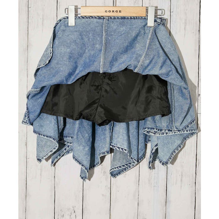 《ベルト付き×アシンメトリー》デニムミニスカート インパン付き オールシーズン | GORGE  | 詳細画像10 