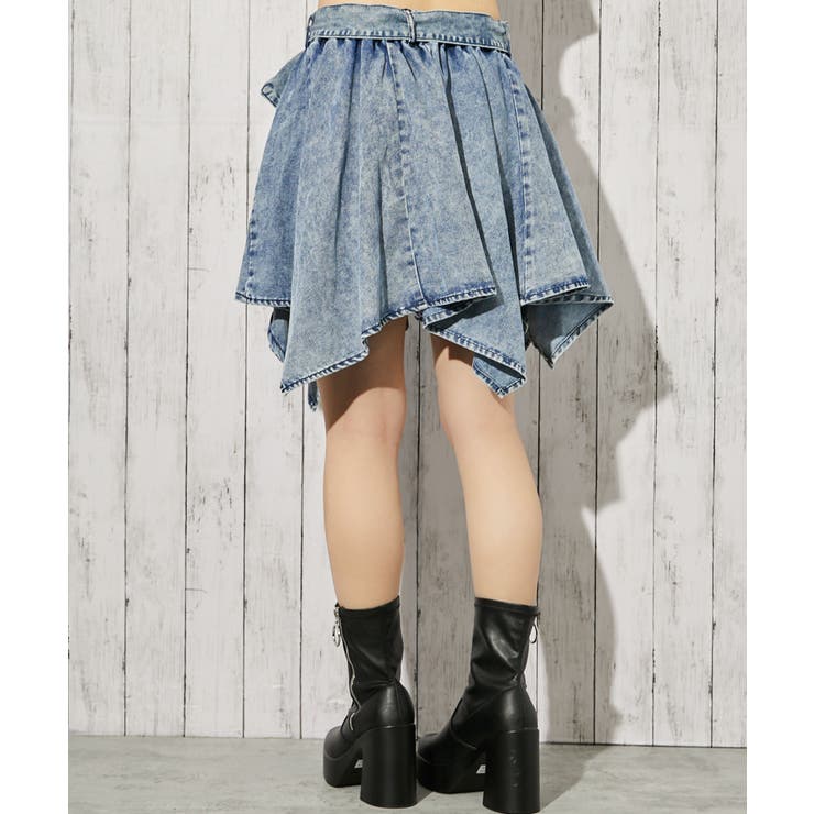 《ベルト付き×アシンメトリー》デニムミニスカート インパン付き オールシーズン | GORGE  | 詳細画像5 