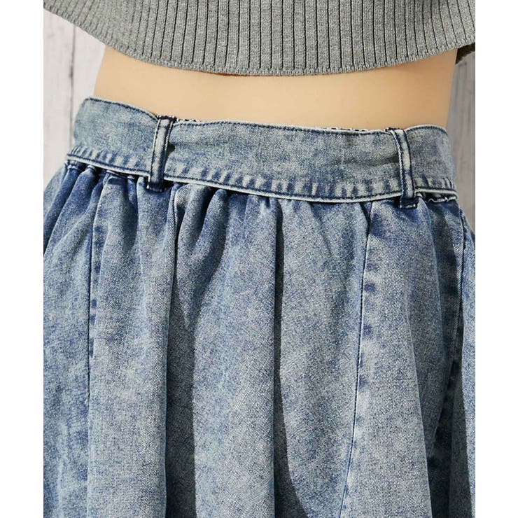 《ベルト付き×アシンメトリー》デニムミニスカート インパン付き オールシーズン | GORGE  | 詳細画像7 