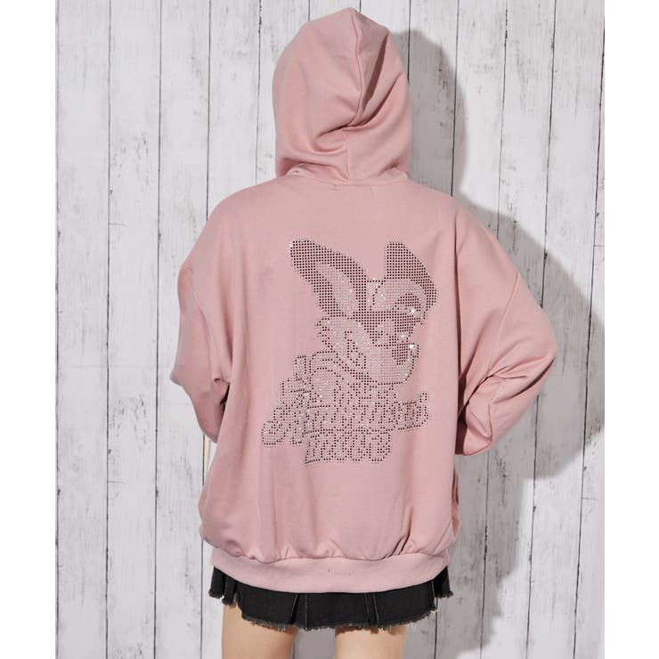 《ラビットモチーフ×バックデザイン》裏毛ＺＩＰパーカー／秋冬春／全３色 | GORGE  | 詳細画像14 