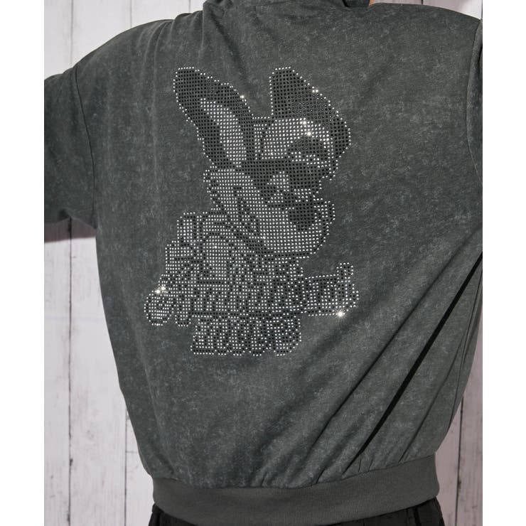 《ラビットモチーフ×バックデザイン》裏毛ＺＩＰパーカー／秋冬春／全３色 | GORGE  | 詳細画像6 