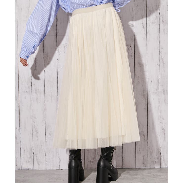 《チュール・ジルコン》プリーツスカート／ガーリー×フェミニン／春夏秋／全２色 | GORGE  | 詳細画像8 